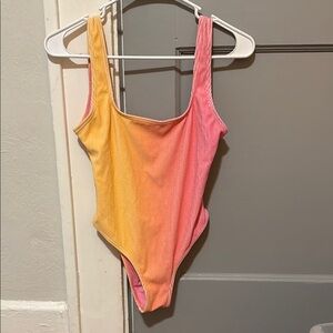 Pink and Orange Gradient Swimsuit